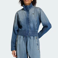 Veste en jean tissée sport à col montant pour femme Adidas Clover authentique KE1072 1