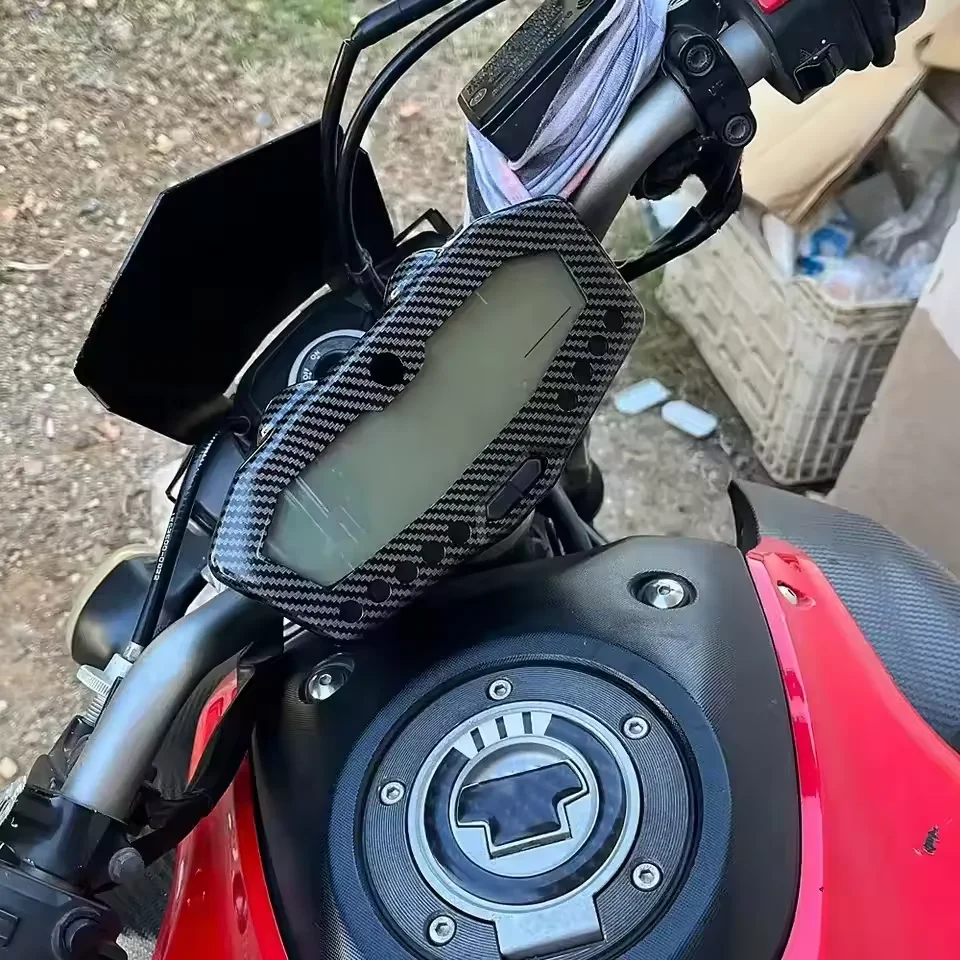 MT-07 FZ-07 오토바이 탄소 섬유 계기판 서라운드 게이지 패널 커버 Yamaha MT07 FZ07 2014-2020 Tracer 700 2016-2019
