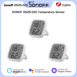 3PCS SONOFF SNZB-02D Temperature Humidity Sensor Data Storage APP Remote Control Sonoff Zigbee Temperature Humidity Detectors