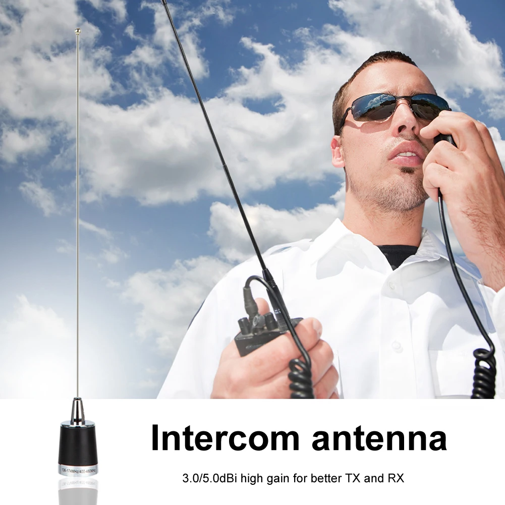 듀얼 밴드 자동차 라디오 워키토키 안테나 VHF/UHF 100W 자동차 안테나 144/430MHz 고이득 교체용 자동차 부품