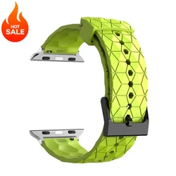 Premium Silicone Band for Smartwatch - Adjustable Strap Bracelet Belt (Fluorescent Green)