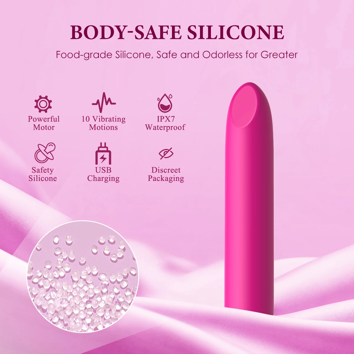 Mini Bullet Vibrators For Women Erotic Magic Wand Massage G-Spot Dildo Pocket Female Masturbator Adult Sex Product Love Sex Toys