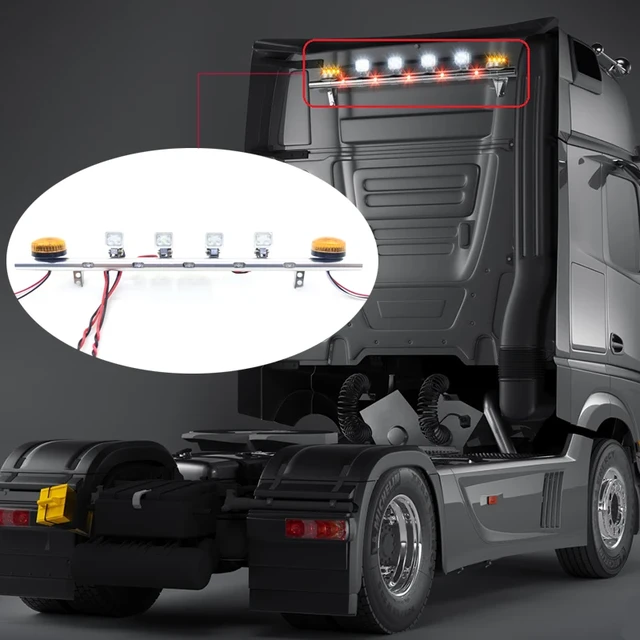 LED Metall Engineering Licht Scheinwerfer Upgrade für 1/14 Tamiya RC Lkw-anhänger  Kipper Scania MANN Benz Actros Volvo Auto Diy teile - AliExpress