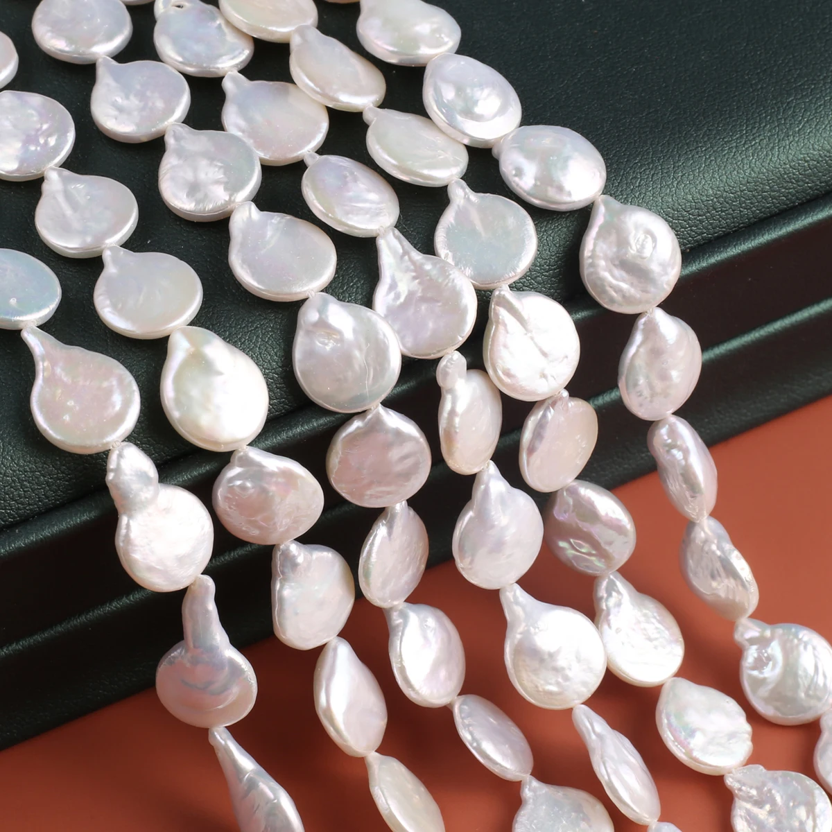 Natural Pearl Button Bead White Exquisite Shape Elegant Appearance for DIY Jewelry Making Handmade Bracelet Necklace Length 36cm