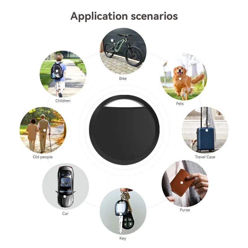 GPS Tracker Smart Search Locator Air tag Work Find My Bluetooth Tracking Device Mini Tags Finder Global Positioning Anti-lost