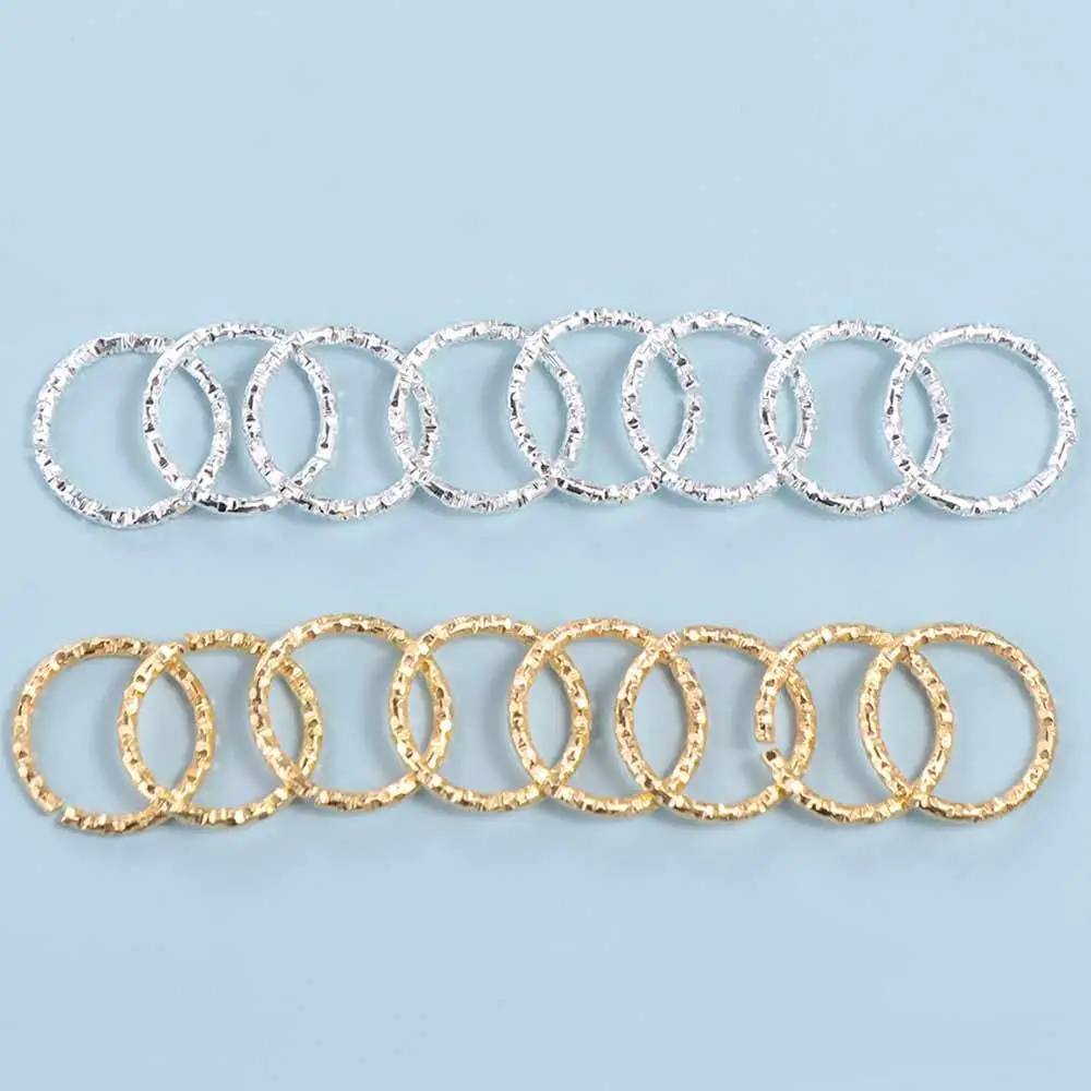 50PCS Styling Tool Opening Hoop Circle Hair Rings Charm DIY Dreadlocks Beads Big Hole Hairpin Cuff Clip Hair Braids