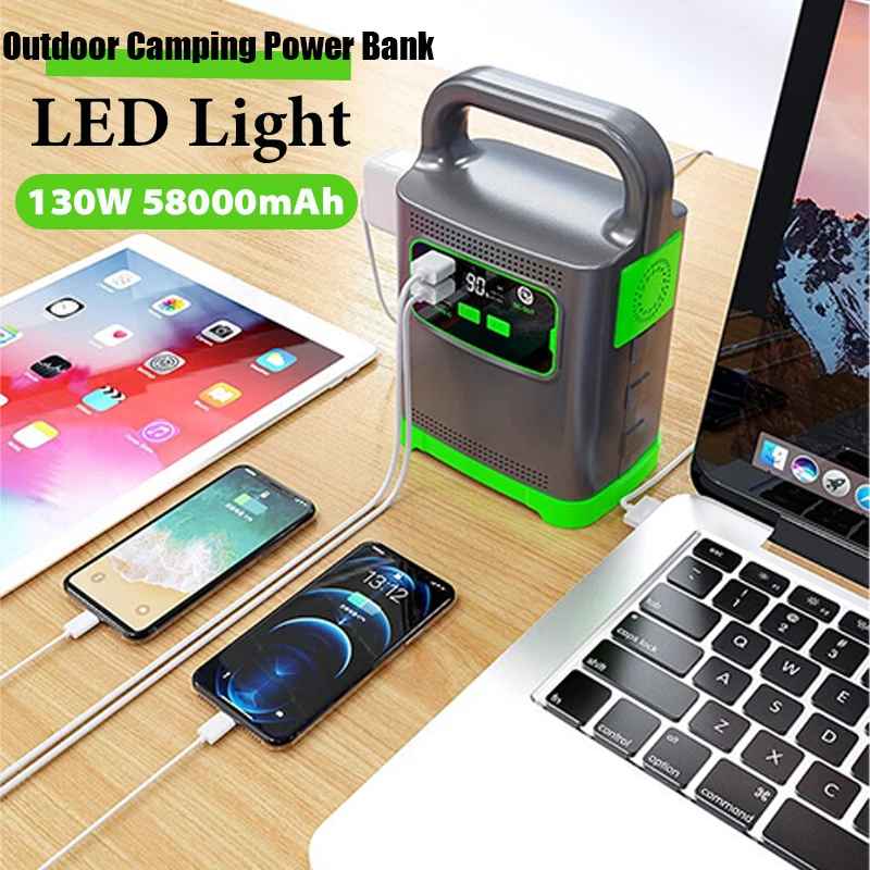 220V Outdoor Energy Storage Power Bank Interfaccia Usb Type-C Portable Power Bank Car Camping Batteria Al Litio Accumulo Di Energia