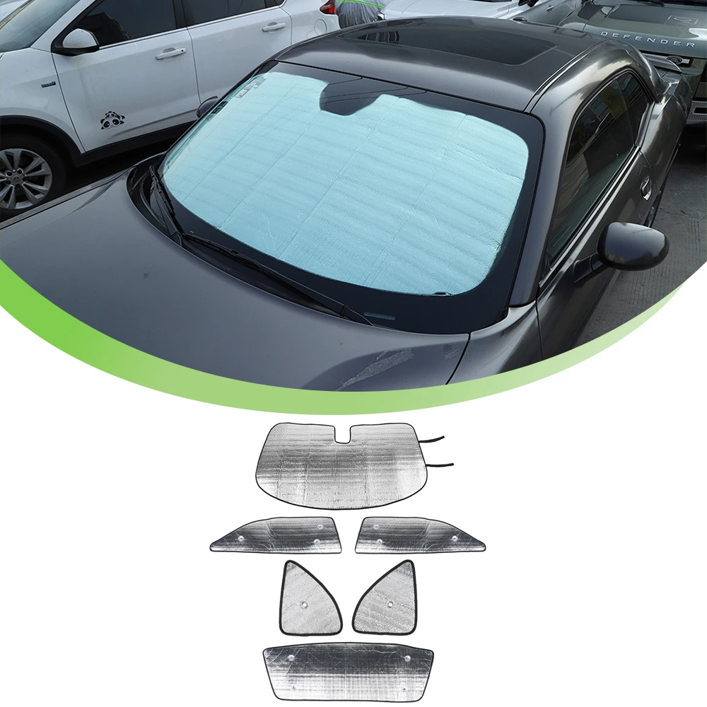 Front Rear Windshield Sunshade Cover for Dodge Challenger 2009 2022
