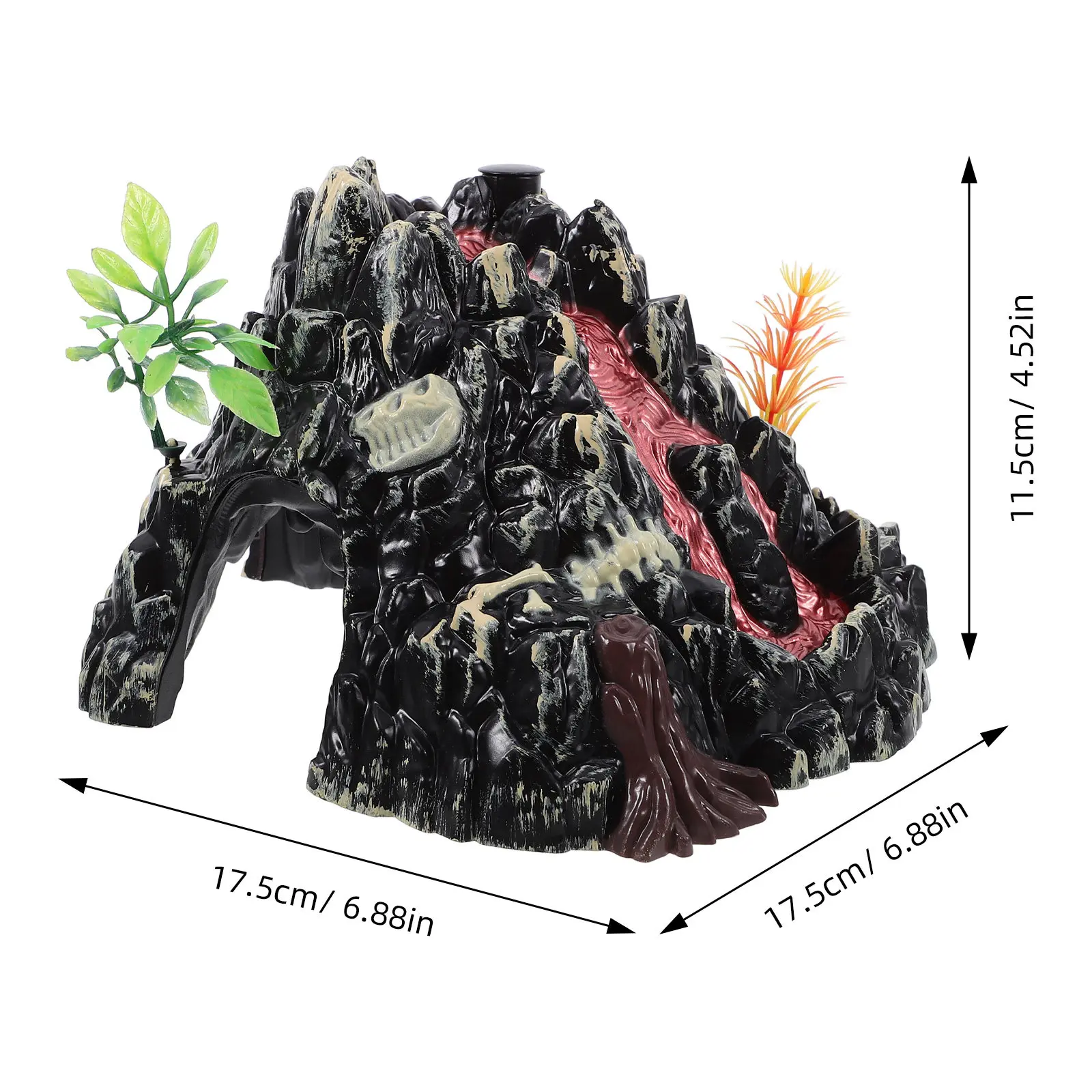 전기 화산 미스트 스프레이 화산 시뮬레이션 분화 조명 공룡 소리 어린이 교육용 데스크탑 풍경 장식