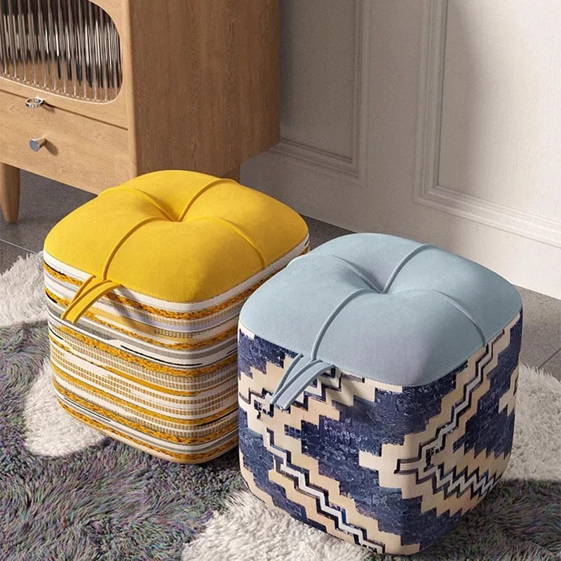 Blue Puffs Sgabello Per Piedi Salone Mobile Soggiorno Salvaspazio Semplice Italiano Carino Sgabello Per Piedi Ergonomico Sgabello Giallo Mobili