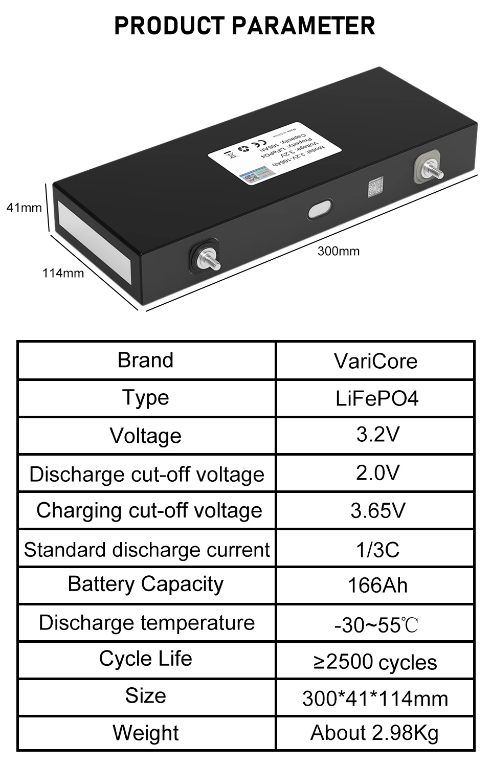 8pcs  3.2V LiFePO4 Battery 320AH 280ah 200ah 150ah 105ah DIY 12v 24V Automotive