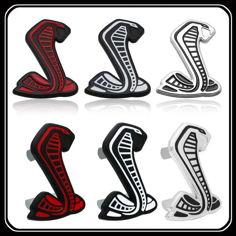 3D Modeling Cobra Badge Modificato Trunk Body Grille Car Sticker Per Ford Mustang Shelby Gt Gt350 Gt500