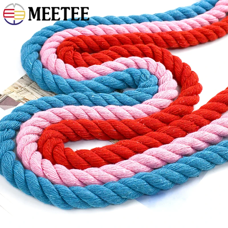 14 Colors Colorful 20mm Cotton Rope 2Meters/5Meters Thick Woven Cord High  Strength Outdoor Camping Swing Rope Accessories - AliExpress