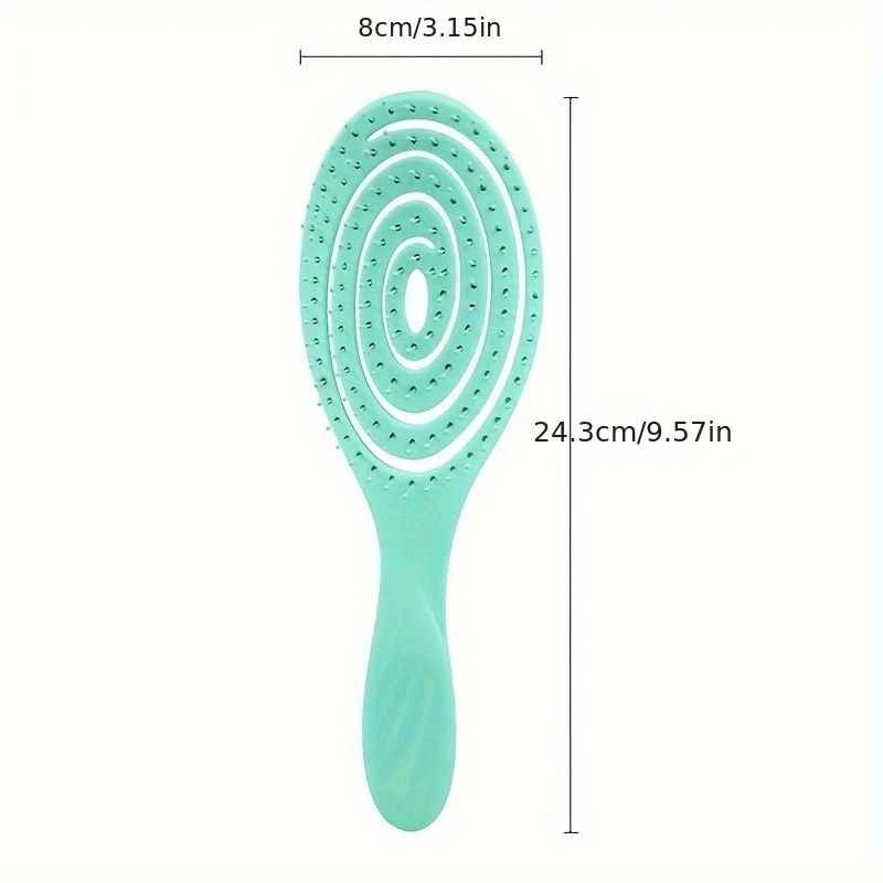 Manufacturers direct hollow back comb oval comb circular bead head non-skin curved row comb household multi-functional hair comb 6