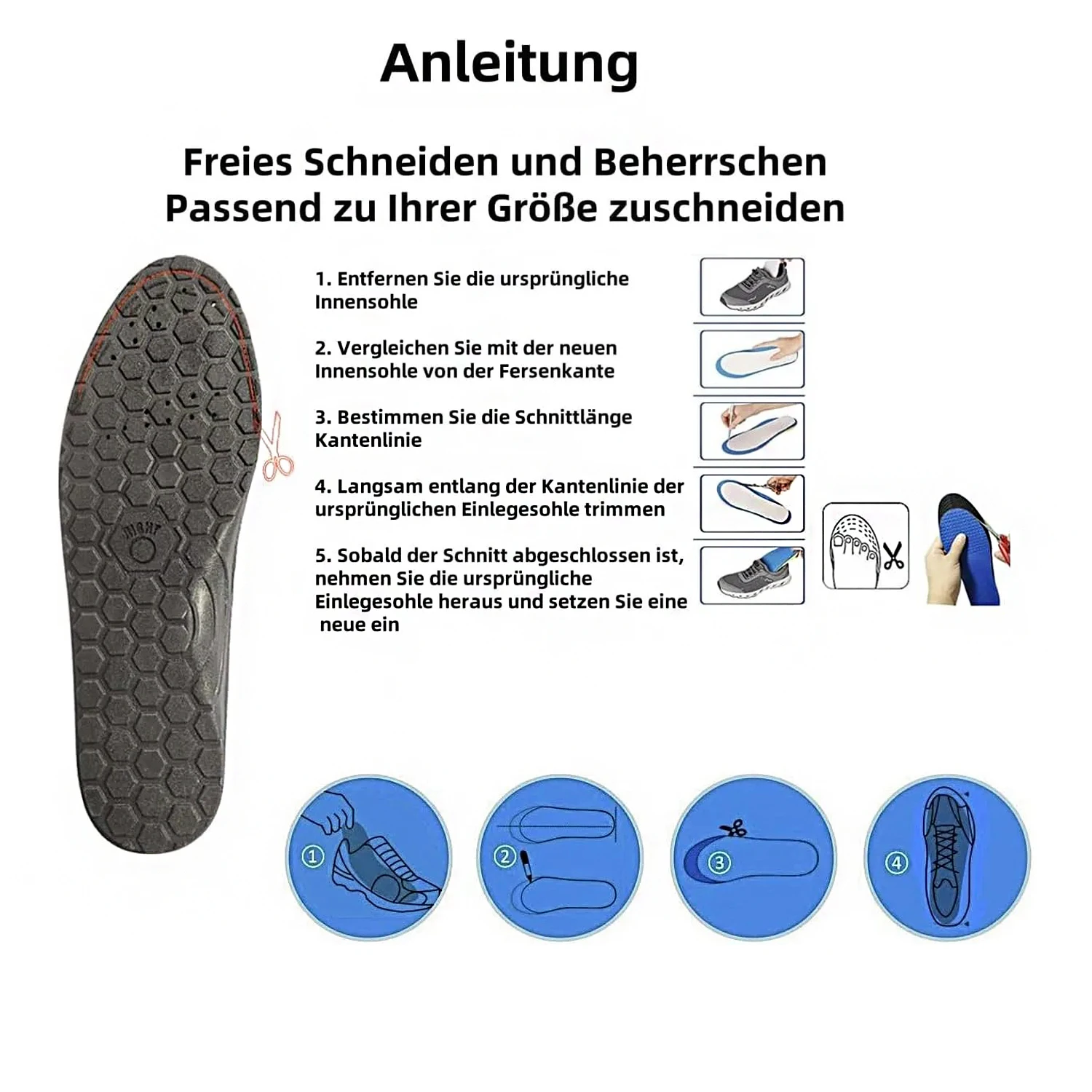 Fuß Akupressur Einlegesohlen Magnetische Therapie Reflexzonenmassage Gesundheit Pflege Schuhe Pads Arch Support Stoßdämpfung Komfort Schuhe Sohlen – Detail 6