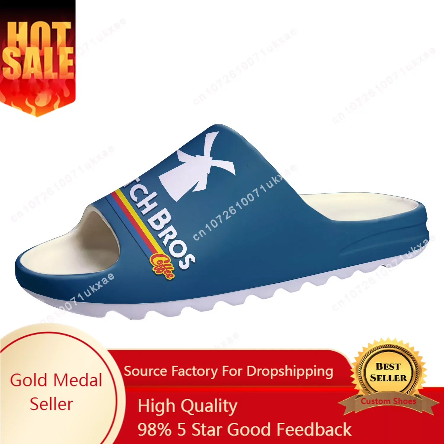 

Dutch Bros Coffee Soft Sole Sllipers Home Clogs Customized Step On Water Shoes Mens Womens Teenager Step in Sandals