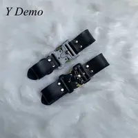 Y Demo Punk métal acier inoxydable boucle réglable tour de cou femmes Rock collier fête Techwear 5