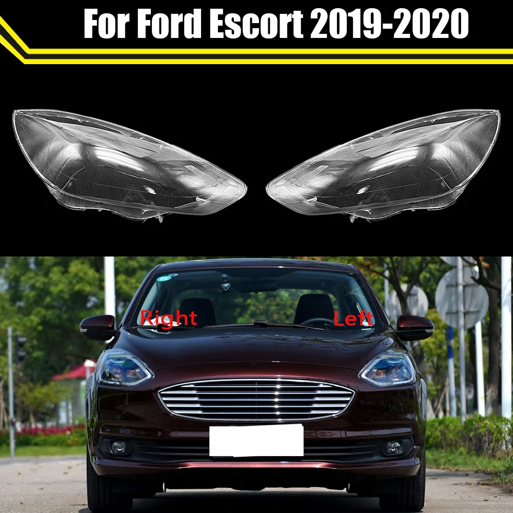 Car Headlamp Shell For Ford Escort 2019 2020 Head Light Lamp Shade Transparent Glass Headlight Cover Auto Lens Caps Shell