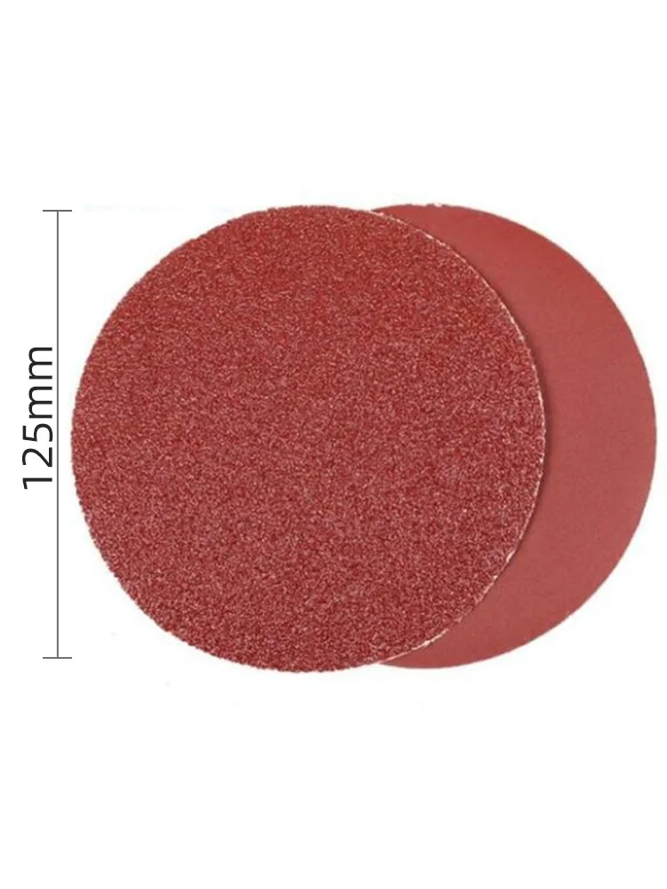 ATPRO ? ? 레드 샌드 5인치 비천공 플로킹 원형 건식 샌딩 페이퍼 125mm 백킹 플로킹 자가 접착 샌딩 시트
