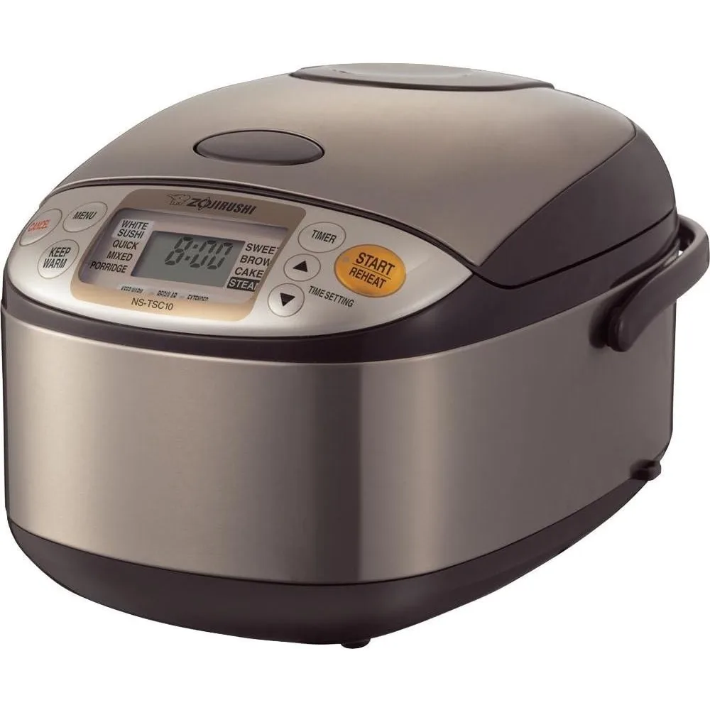 

10 5-1/2-Cup (Uncooked) Micom Rice Cooker and Warmer, 1.0-Liter, Stainless Brown