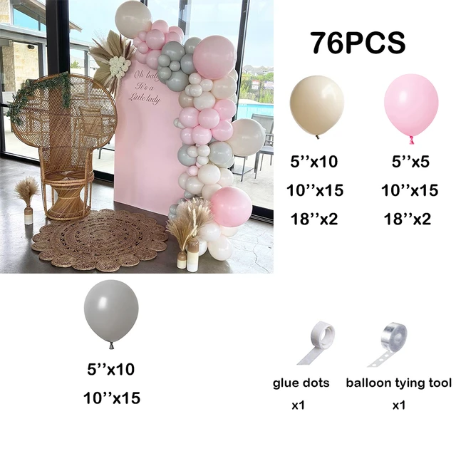 Décoration Naissance Bébé Baptême Fille Garçon Guirlande Ballon Rose Fête Naissance  Bébé Fille Enfant Arche Ballon Baby Shower