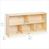 ECR4Kids 5-Compartment Mobile Storage Cabinet, 24in, Classroom Furniture, Natural 3