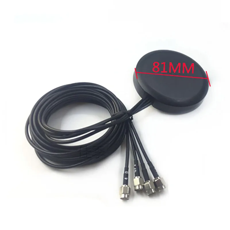 GPS 4G WIFI 4G 4 in 1 Combined Car Antenna Dual LTE Magnetic Adsorption Outdoor Waterproof Cabinet Chassis SMA Male RG174 Cable