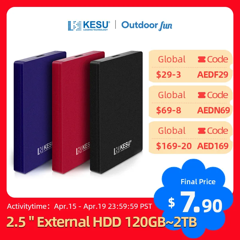 KESUHDDPortableExternalHardDrive2tb1tb500gb750gb25disk