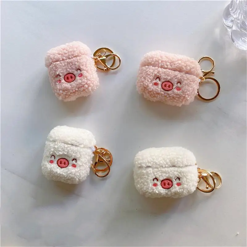 

Cute Plush Pig Teddy Dog Case for Earphone Protective Cases for Air Pods 1 2 Headphone Charge Box Case