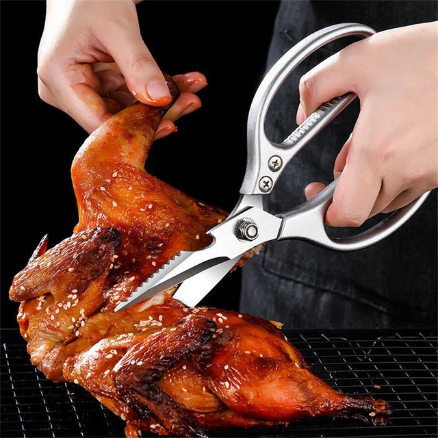 Stainless Steel Scissors Multifunctional Sharp Cutting Bone Meat Vegetable  Chicken Wings Fish Can Opener Walnuts Kitchen Tools - AliExpress