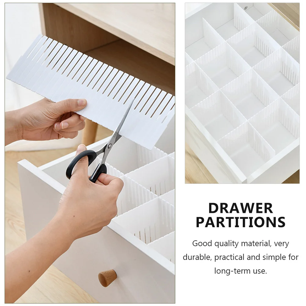 

10 Pcs Drawer Divider Classification Boards Organizers Partition Plastic Drawers Separators Storage Box Household Dividers