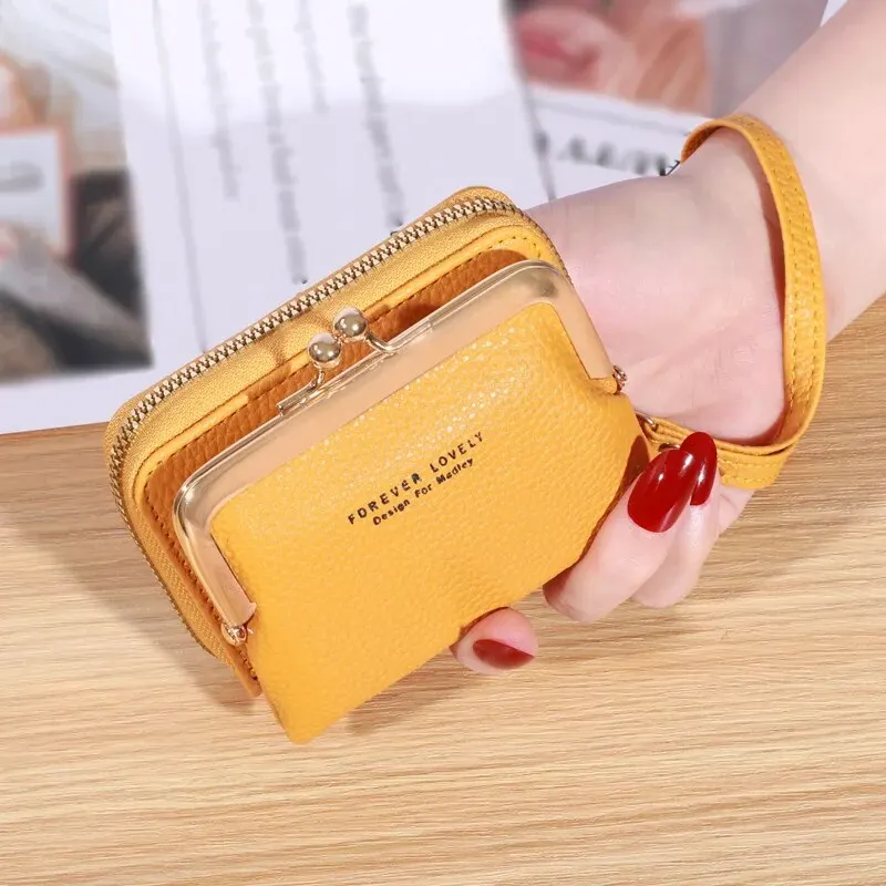 Wallet Women's Fashion Wrist Strap Short Zero Wallet Large Capacity thumbnail 3