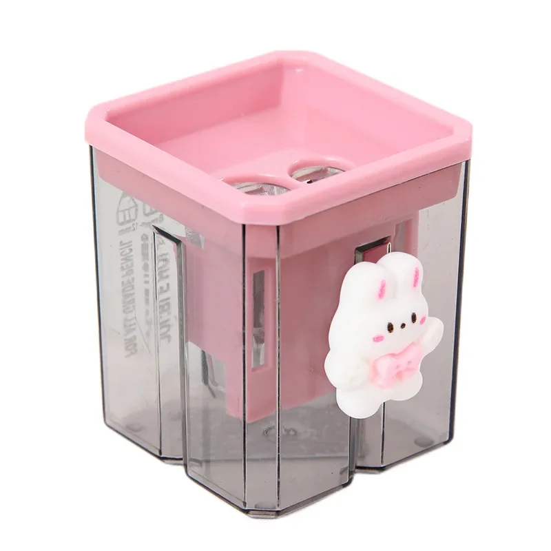 Pencil Sharpener Mini Cute Cartoon Two Hole Kawaii Stationery
