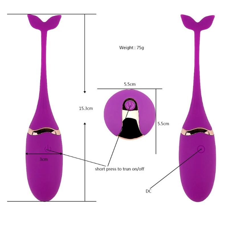 Wearable Whale Vibrator G-Spot Clitoris Massager USB Recharge Wireless Bouncing female masturbator Vibrating Panties Jump Egg