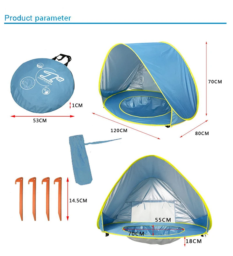 Tente De Plage Sun Squad Pour Bébé Et Tout-petit – Abri Nomade D'occasion