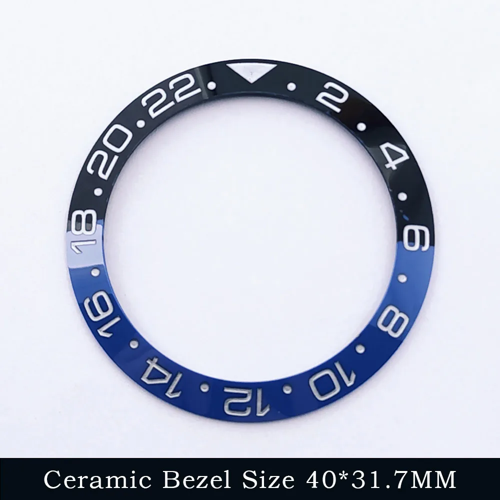 Elegant Sloping Blue-Green Luminous Ceramic Bezel Insert