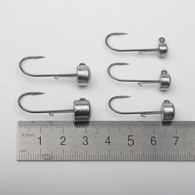 10pcs/lot 1.5g 2.5g 6g Jig Head Fishing Hook Ned Rig Fishhook Soft