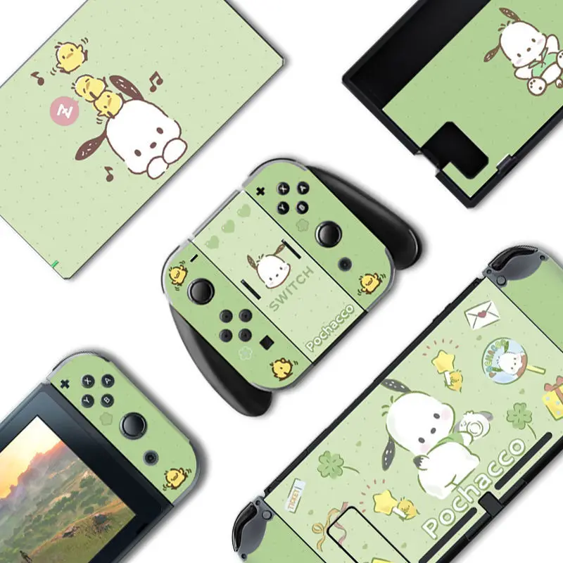 

Sanrio Kuromi Cinnamoroll MyMelody Pompompurin LittleTwinStars наклейка на обложку для переключателя OLED/NS Мультяшные аксессуары