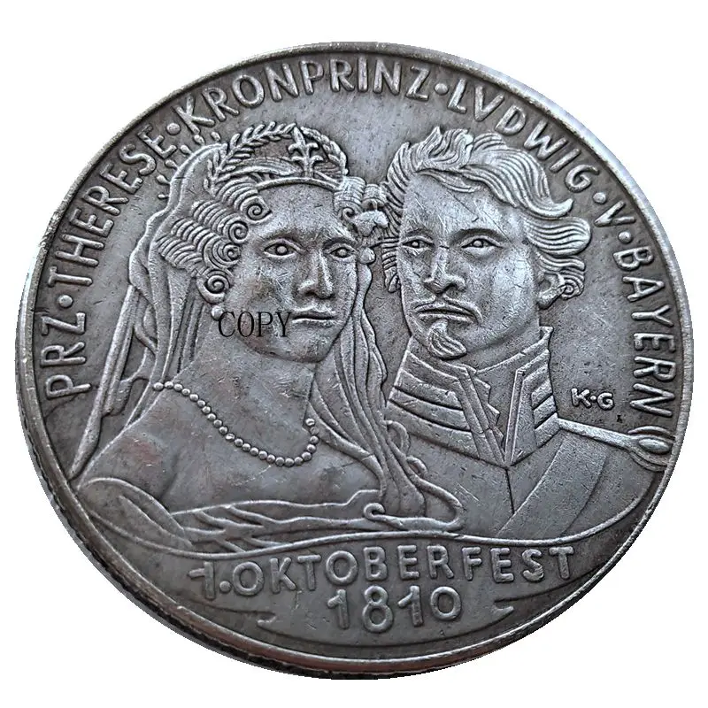Riproduzione Argento Placcato Germania 5 Moneta Commemorativa Decorativa Reichsmark #51