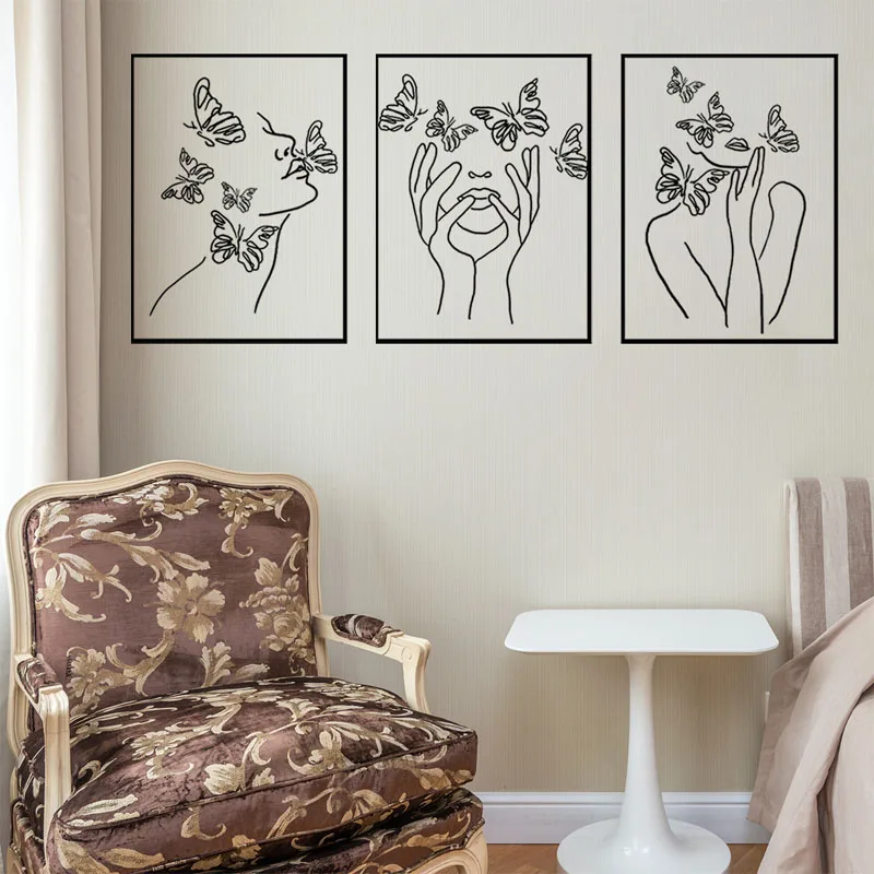 

Новая абстрактная красивая наклейка на стену в виде бабочки для гостиной, украшение для спальни, наклейка на стену, самоклеящаяся наклейка на стену