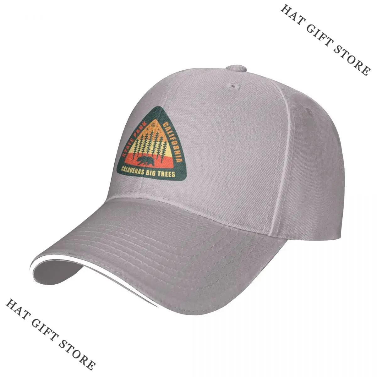 

Best Calaveras Big Trees State Park California Triangle Baseball Cap Beach Outing Custom Cap Hat For Men Women'S