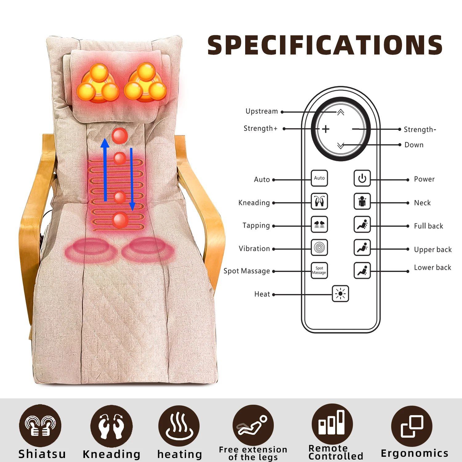 Cheap Relax Armchairs Sofa Home Rocking Portable Relaxing Vibrating Massage Chair Leisure Beach Sofa Comfortable Rocking Chair 2