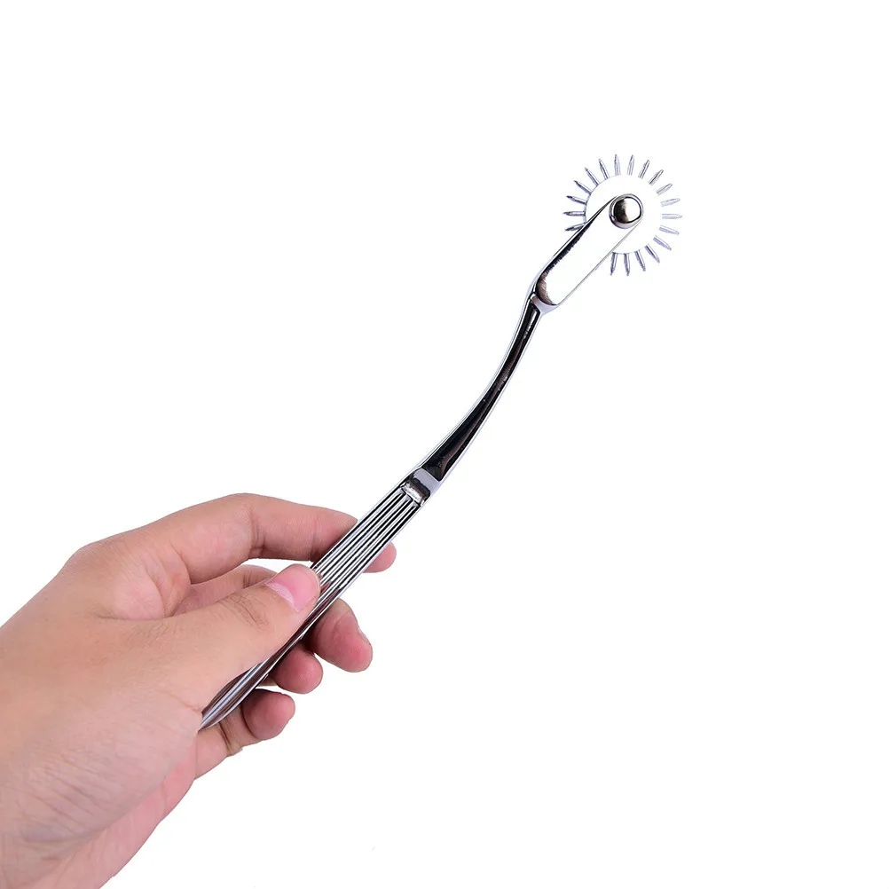 Stainless Steel Pinwheel Needles Wheel Roller Submissve Fetish Sex Slave Kit Sex Toy Nipple Clitoris BDSM Lesbian Women