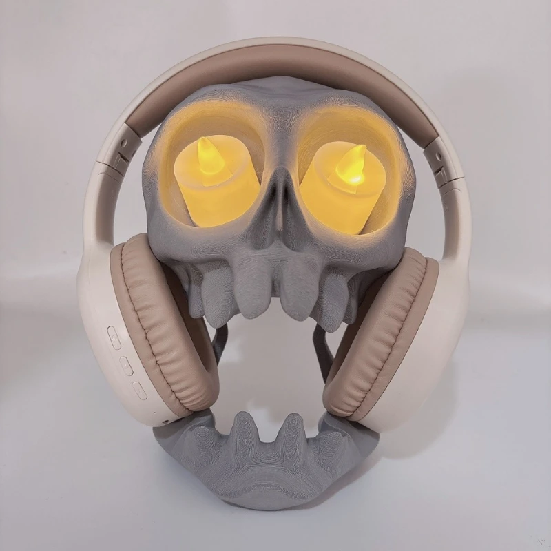 Gaming Desk Organisation with Skull Stand