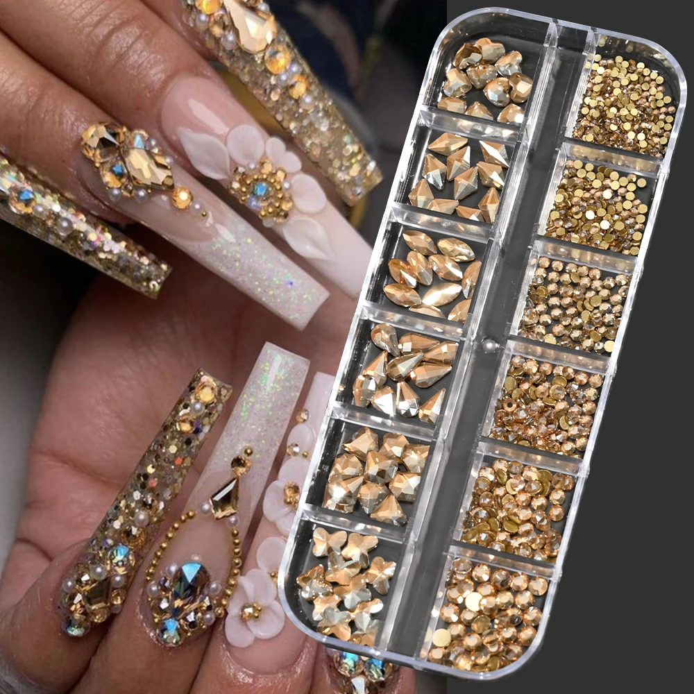 Sparkling Crystal Nail Art Rhinestones Kit with Tools