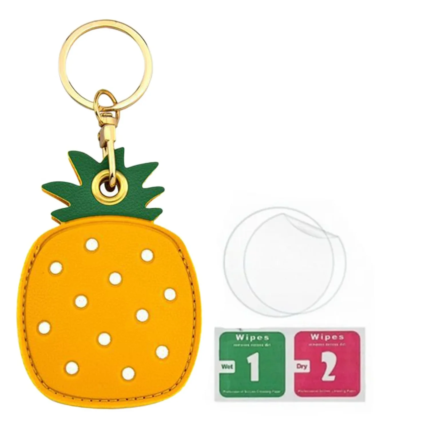 Premium Leather Keychain with Braided Rope - Protective Cover and Anti-Scratch Design
