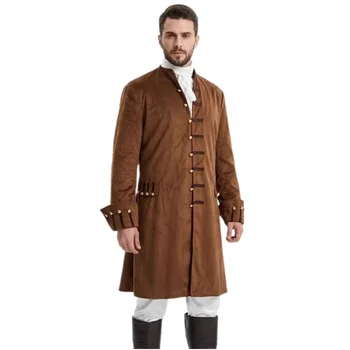 Giacca cosplay Pirati dei Caraibi, costume medievale rinascimentale di Jack Sparrow, costume da vichingo cavaliere per uomo adulto, abbigliamento di Halloween
