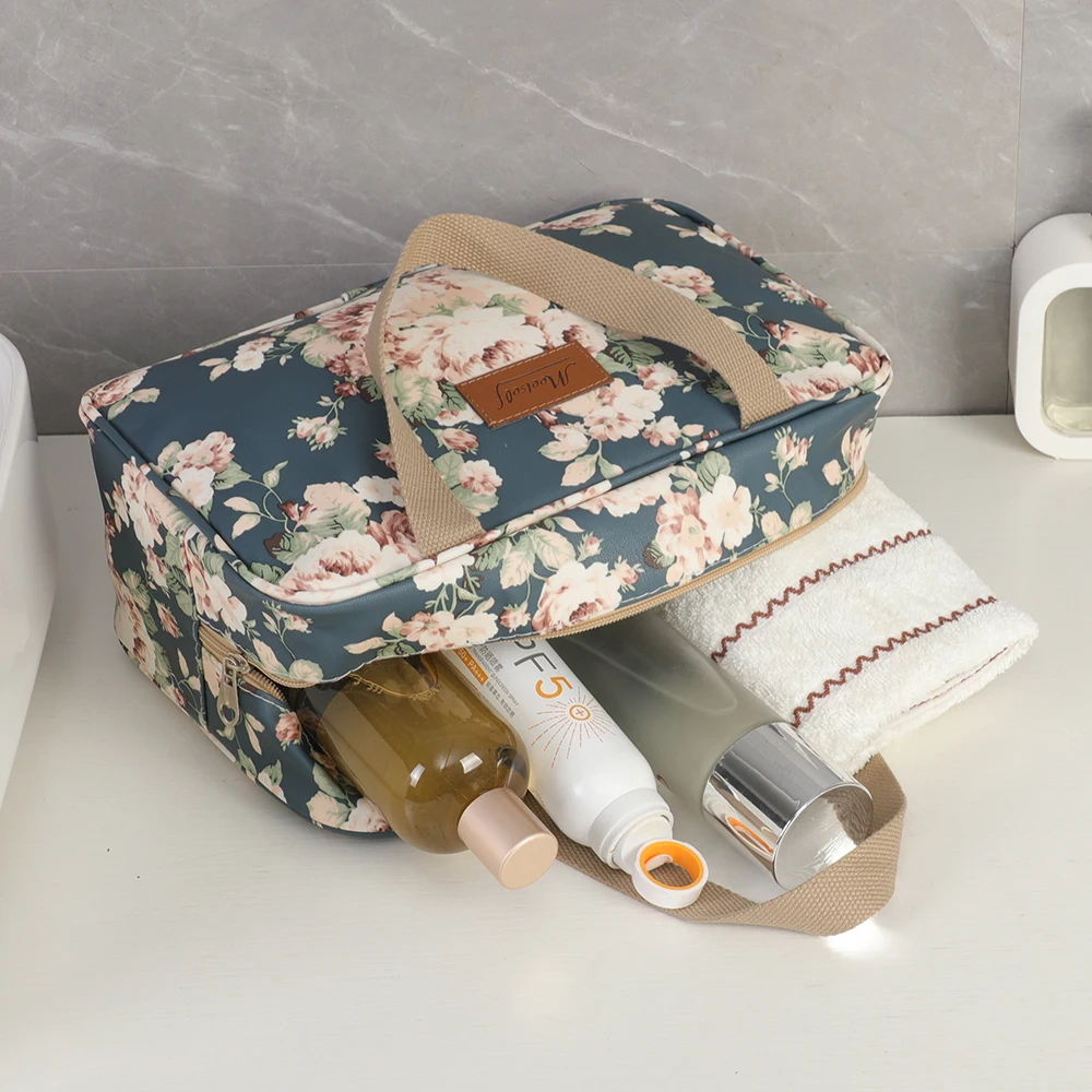 Tragbare Reisehandtasche mit großer Kapazität, Geschäftsreise, verdickte Tasche, Seiteneinlage, Badetasche, wasserdichte Aufbewahrungstasche für Toilettenartikel – Detail 13