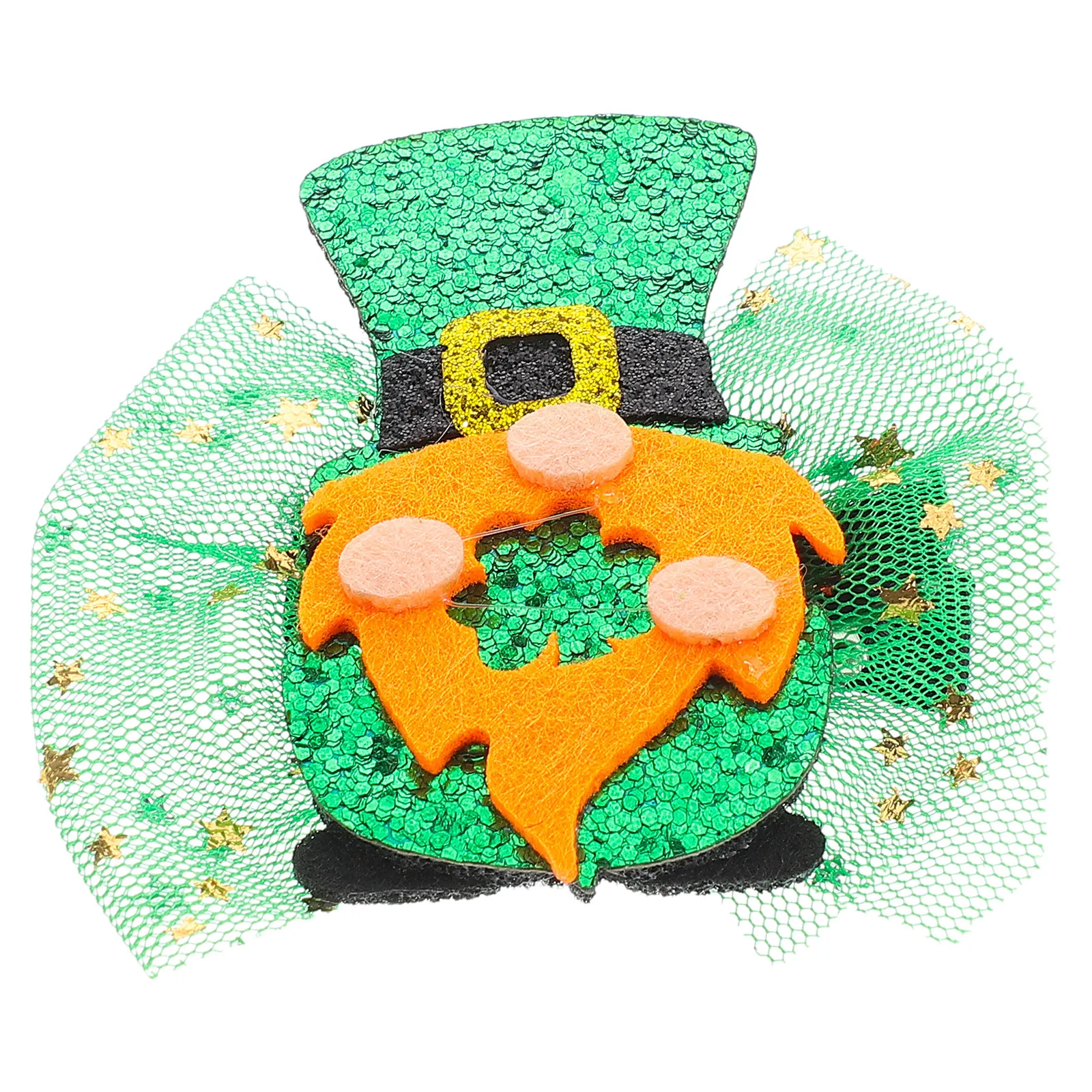 아일랜드 메쉬 헤어 클립 페스티벌 헤드피스 성 패트릭 데이 파티 클로버 헤어핀 독창적인 액세서리 파티 헤어핀