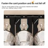 Stainless Steel Under Cabinet Wine Glass Cup Holder Space-Saving Bar Counter Shelf Storage Rack Hanging Hooks Goblet Pokal Stand 6